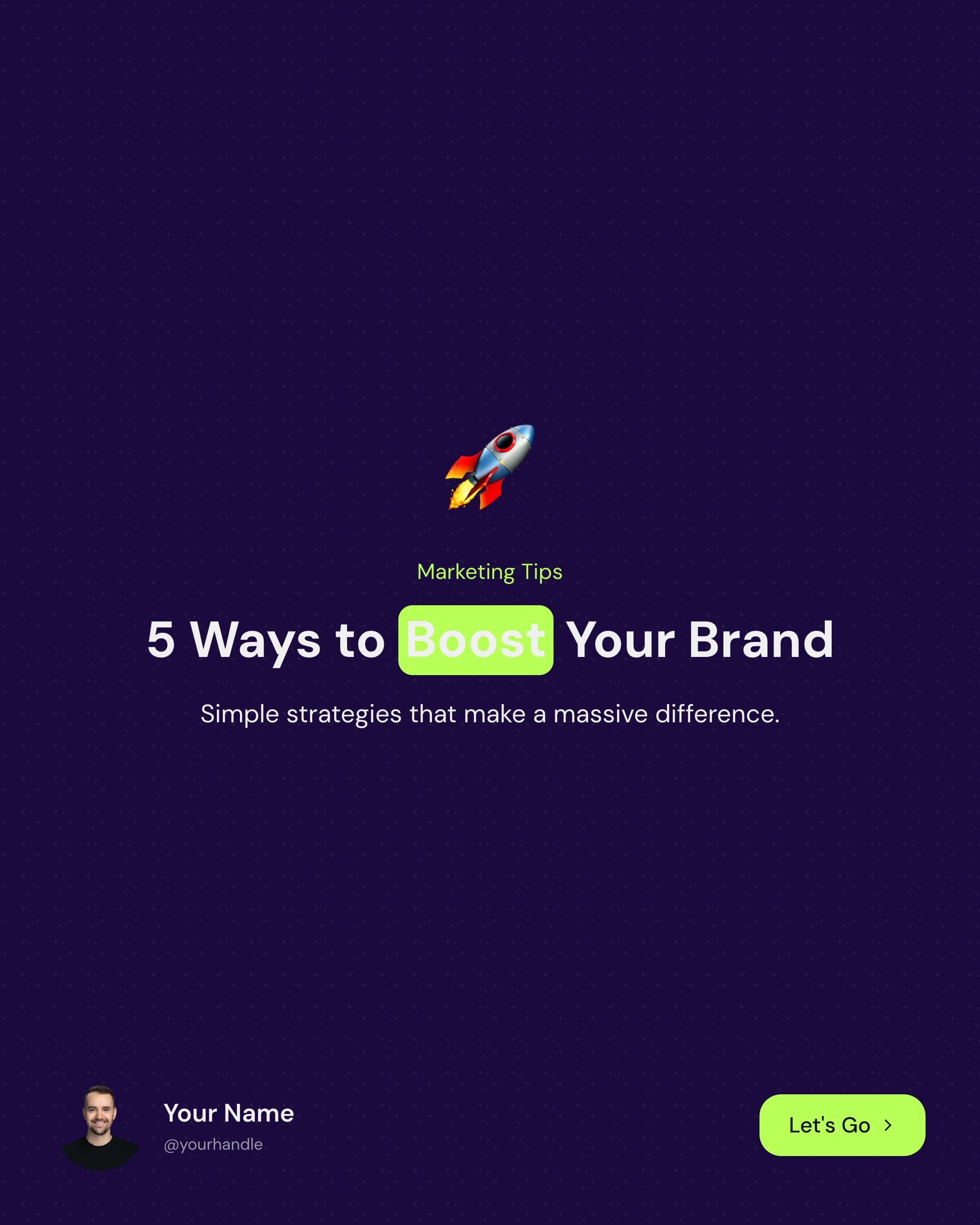 Loud list TikTok carousel template