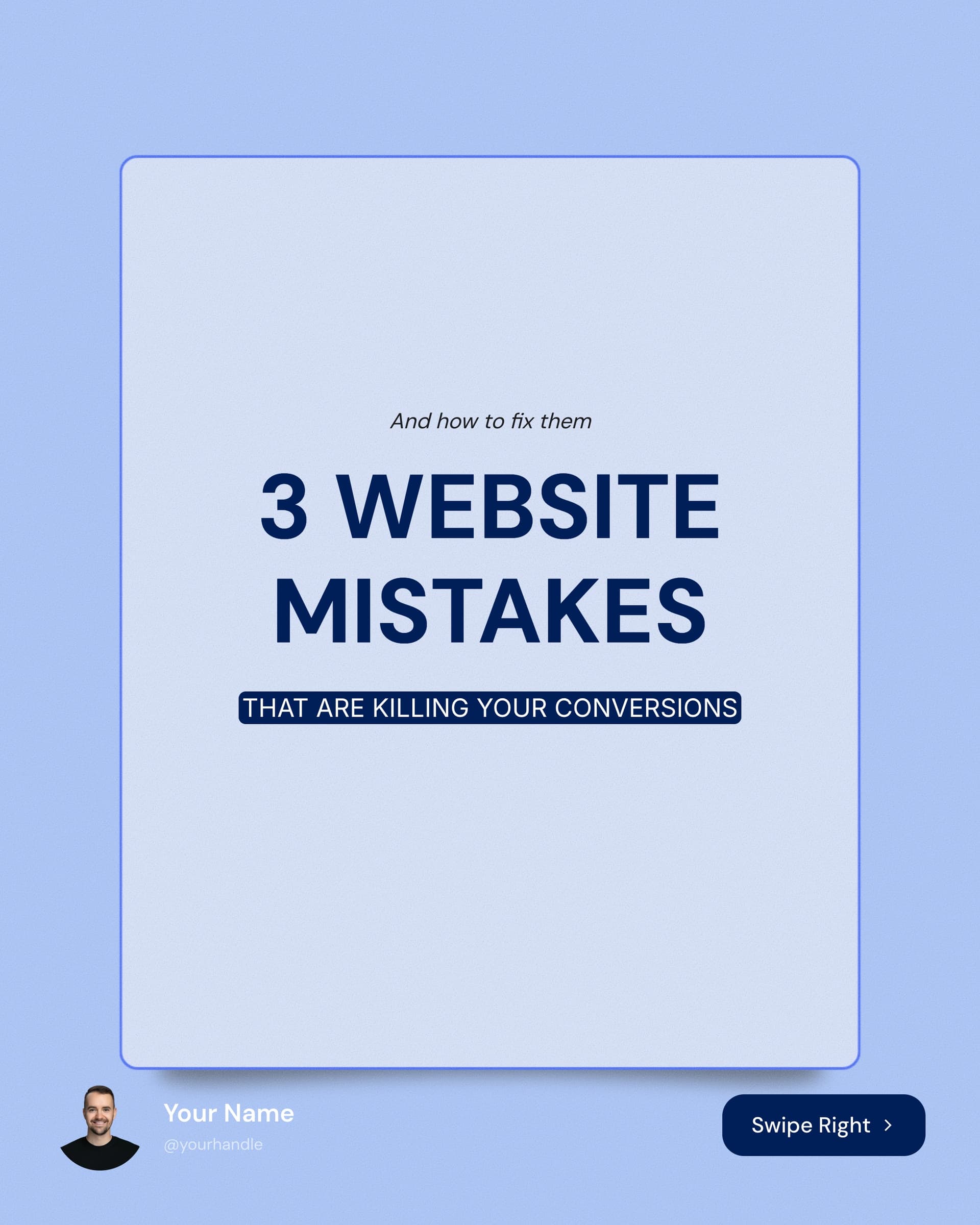 Simple Blue outlined Card