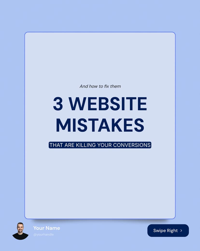 Simple Blue outlined Card